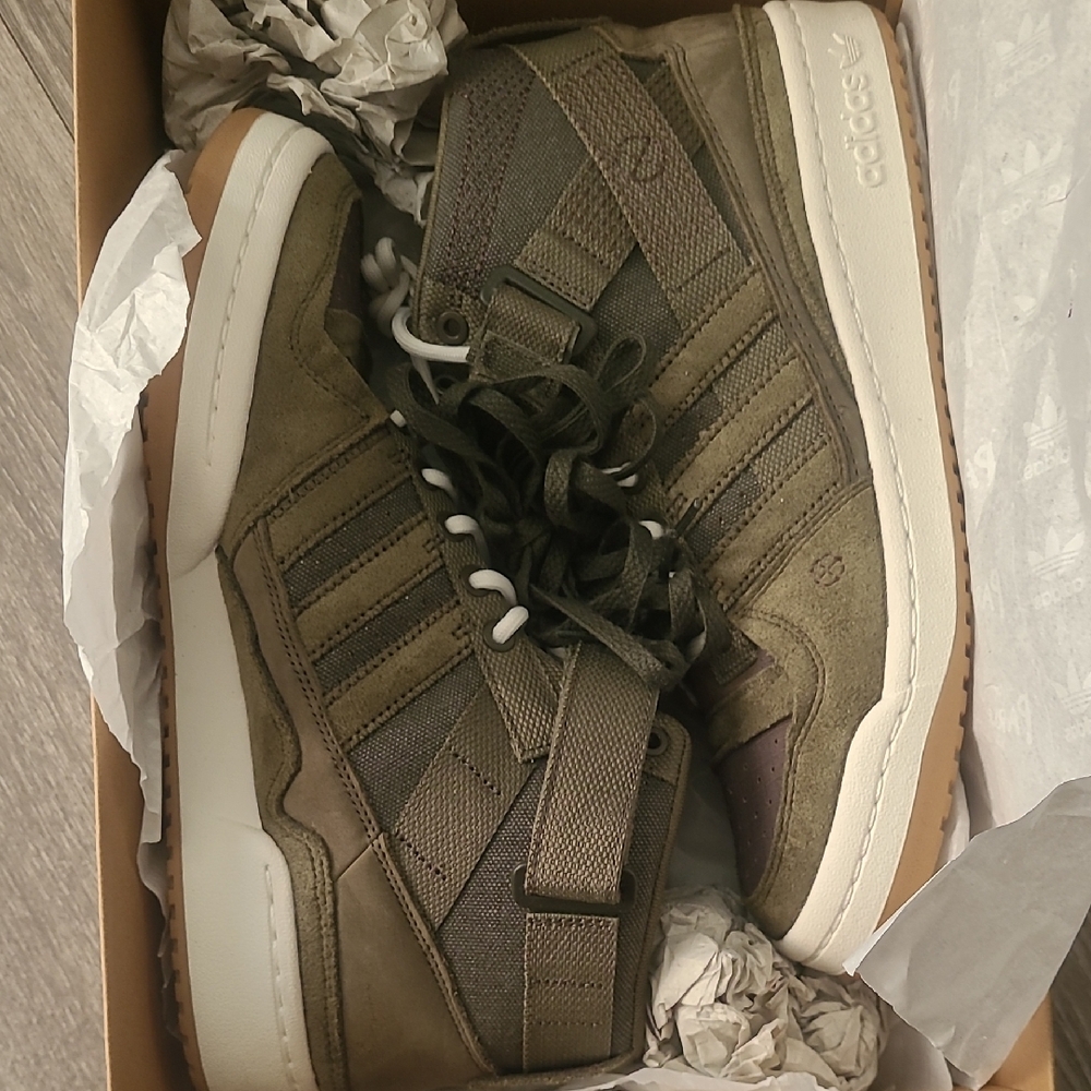 Adidas Men's Khaki High-Top Sneakers